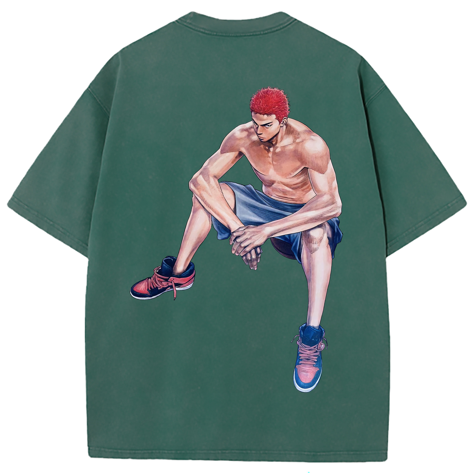 （画像用） SLAM DUNK／スラムダンク 綿100% ヴィンテージ風 半袖Tシャツ（背面プリント）